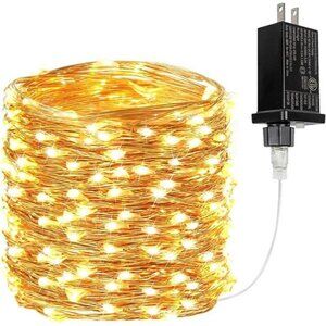 Warm White LED String Lights 66ft 200 Bulbs Outdoor